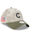 【送料無料】 ニューエラ レディース 帽子 アクセサリー Women's Light Beige/Olive Chicago Cubs 2025 Armed Forces Day 9TWENTY Adjustable Hat Light Beige Olive