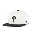 【送料無料】 47ブランド レディース 帽子 アクセサリー Women's White/Black Philadelphia Phillies Foundation Captain Snapback Hat White Black
