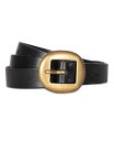 【送料無料】 フライ レディース ベルト アクセサリー Women's Center Bar Leather Belt Black