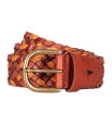【送料無料】 フライ レディース ベルト アクセサリー Women's Tonal Woven Leather Belt Tan