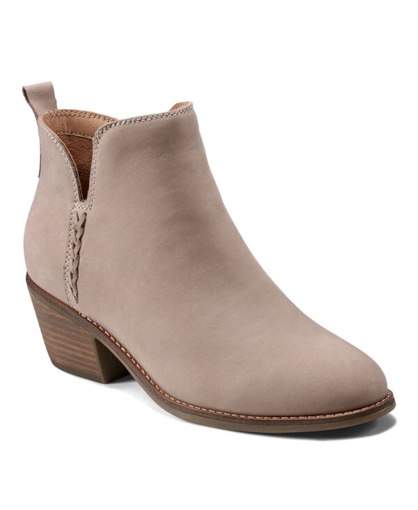 【送料無料】 アース レディース ブーツ・レインブーツ シューズ Women's Marisole Block Heel Booties Taupe Leather