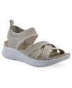 【送料無料】 ホワイトマウンテン レディース サンダル シューズ Women's Charry Round Toe Flat Sandals Taupe Fabric