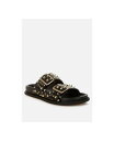 【送料無料】 ロンドンラグ レディース サンダル シューズ Jayata Metallic Stud Embellished Sliders Black