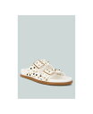 【送料無料】 ロンドンラグ レディース サンダル シューズ Jayata Metallic Stud Embellished Sliders White