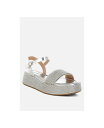 【送料無料】 ロンドンラグ レディース パンプス シューズ Nensis Rhinestone Embellished Flatform Sandals Sil...