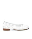 【送料無料】 キシタイ レディース パンプス シューズ Carmela Leather Collection Women's Braided Flats By XTI White