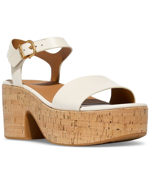 フィットフロップ レディース シューズ サンダル プラットフォーム レザー FitFlop Women's Strappy Leather Cork Platform Sandals Paris Beige ベージュ