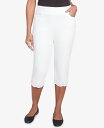 【送料無料】 アルフレッド ダナー レディース カジュアルパンツ ボトムス Petite Crystal Springs Eyelet Cuff Capri Pants White