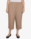【送料無料】 アルフレッド ダナー レディース カジュアルパンツ ボトムス Plus Size Summer Solstice Relaxed Button Tab Capri Pants Bamboo