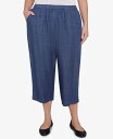 【送料無料】 アルフレッド ダナー レディース カジュアルパンツ ボトムス Plus Size Summer Solstice Relaxed Button Tab Capri Pants Blueberry