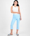 【送料無料】 ジェイエムコレクション レディース カジュアルパンツ ボトムス Petite Rivet-Detail Capri Pants Created for Macy's Riviera Blue