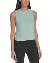 【送料無料】 カルバンクライン レディース タンクトップ トップス Women's Ruched Crewneck Logo Tank Top Blue Sur...