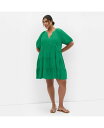 【送料無料】 シティーシック レディース ワンピース トップス Plus Size Kara Dress Greenstone
