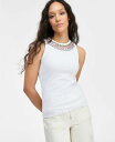 【送料無料】 アイ.エヌ.シー インターナショナル コンセプト レディース シャツ トップス Women's Embellished Necklace Tank Top Bright White(4)