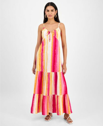 【送料無料】 アイ.エヌ.シー インターナショナル コンセプト レディース ワンピース トップス Women's Cotton Tiered Maxi Dress Layla Stripe 【送料無料】 アイ.エヌ.シー インターナショナル コンセプト レディース ワンピース トップス Women's Cotton Tiered Maxi Dress Layla Stripe