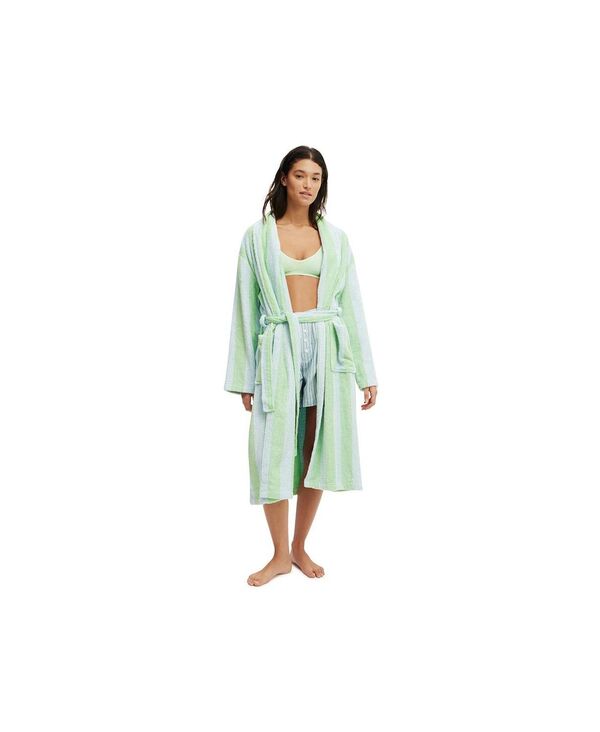 ̵ åȥ󥪥 ǥ ʥȥ  Women's Luxe Terry Robe Blue/green ...