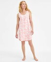 【送料無料】 チャータークラブ レディース ナイトウェア アンダーウェア Women's Printed Jersey Tank Sleepshirt Blos...