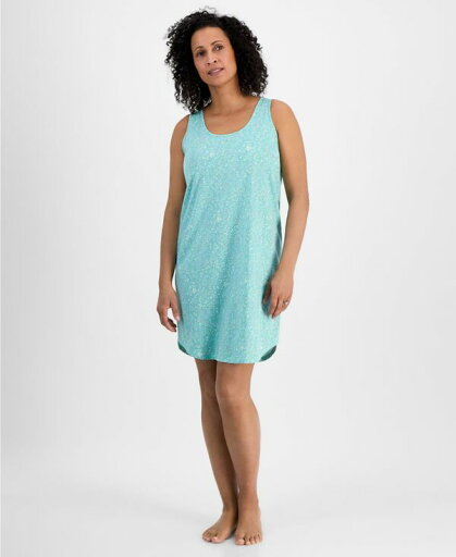 【送料無料】 チャータークラブ レディース ナイトウェア アンダーウェア Women's Printed Jersey Tank Sleepshirt Leafy Flrl 【送料無料】 チャータークラブ レディース ナイトウェア アンダーウェア Women's Printed Jersey Tank Sleepshirt Leafy Flrl