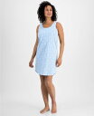 【送料無料】 チャータークラブ レディース ナイトウェア アンダーウェア Women's Printed Jersey Tank Sleepshirt Rosy...