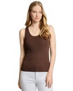 【送料無料】 ジョーンズニューヨーク レディース タンクトップ トップス Women's Sutton Ribbed Scoop-Neck Tank Top Fudge(4)