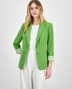 【送料無料】 タハリエーエスエル レディース ジャケット・ブルゾン アウター Women's Peak-Lapel Roll-Tab Button-Front Jacket Fern