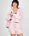 【送料無料】 イデオロギー レディース パーカー・スウェット アウター Women's Cropped Zippered Hoodie Light Berry