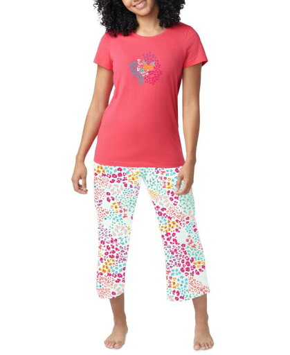 【送料無料】 ヒュー レディース ナイトウェア アンダーウェア Women's Printed Short-Sleeve Capri Pajama Set Dubarry 【送料無料】 ヒュー レディース ナイトウェア アンダーウェア Women's Printed Short-Sleeve Capri Pajama Set Dubarry