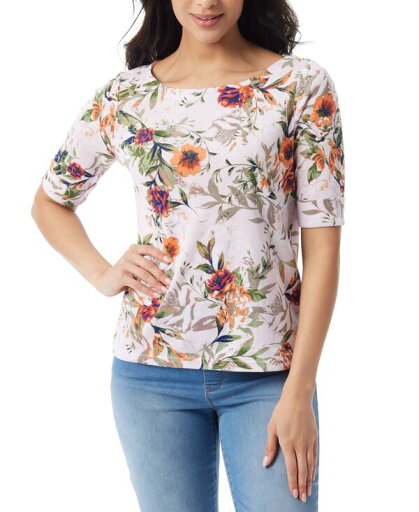 【送料無料】 グロリアバンデービルト レディース シャツ トップス Women's Alanis Printed Cuffed-Sleeve T-Shirt Soft Peony Toscana Floral 【送料無料】 グロリアバンデービルト レディース シャツ トップス Women's Alanis Printed Cuffed-Sleeve T-Shirt Soft Peony Toscana Floral