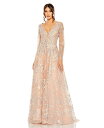【送料無料】 マックダガル レディース ワンピース トップス Women's Embellished Wrap Over Illusion Long Sleev...