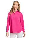 【送料無料】 ジョーンズニューヨーク レディース シャツ トップス Long Sleeve Shirttail Side Button Popover Tunic Azalea