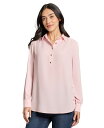 【送料無料】 ジョーンズニューヨーク レディース シャツ トップス Long Sleeve Shirttail Side Button Popover Tunic Petal Pink