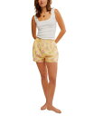 【送料無料】 フリーピープル レディース ナイトウェア アンダーウェア Women's Day to Day Floral Boxer Shorts Yello...