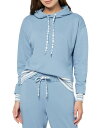 【送料無料】 スリードッツ レディース パーカー・スウェット アウター Women's Striped Trim Pullover Hoodie Faded D...