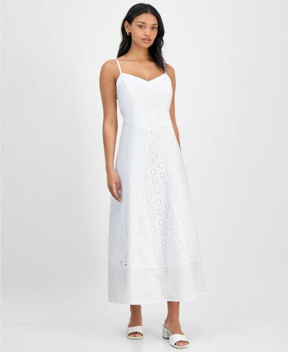 【送料無料】 アンドノウディス レディース ワンピース トップス Women's Eyelet Godet Maxi Dress White 【送料無料】 アンドノウディス レディース ワンピース トップス Women's Eyelet Godet Maxi Dress White