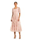 【送料無料】 マックダガル レディース ワンピース トップス Women's Short Sleeve Mesh Mirco Ruffle Midi Dress...