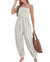 【送料無料】 カップシー レディース ジャンプスーツ トップス Women's Breezy Striped Jumpsuit Black