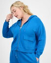 【送料無料】 イデオロギー レディース パーカー・スウェット アウター Plus Size Cropped Full-Zip Hoodie Faience