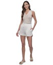 【送料無料】 ダナキャランニューヨーク レディース ハーフパンツ・ショーツ ボトムス Women's High-Rise Dolphin-Hem Shorts Ivy - Ivory