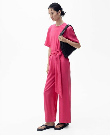 【送料無料】 マンゴ レディース ジャンプスーツ トップス Women's Straight-Fit Short-Sleeved Jumpsuit Fuchsia 【送料無料】 マンゴ レディース ジャンプスーツ トップス Women's Straight-Fit Short-Sleeved Jumpsuit Fuchsia