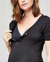 【送料無料】 ノム レディース ナイトウェア アンダーウェア Maternity Rhys PJ Tee Black