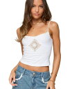 【送料無料】 アディクテッド レディース シャツ トップス Women's Morena Lacey Tank Top White