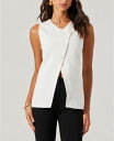 【送料無料】 アストール レディース シャツ トップス Women's Sonja Textured Asymmetric Vest White(4)