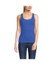 【送料無料】 ランズエンド レディース シャツ トップス Women's Pointelle Rib UNeck Tank Blue breeze