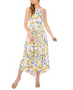 【送料無料】 セセ レディース ワンピース トップス Women's Bow-Strap High-Low-Hem Midi Dress Blue Lemon