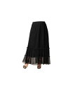 【送料無料】 キヨナ レディース スカート ボトムス Plus Size Isla Tiered Mesh Maxi Skirt Black noir