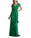 【送料無料】 タダシショージ レディース ワンピース トップス Women's Talise Waterfall Flounce Gown Green
