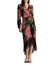 【送料無料】 タダシショージ レディース ワンピース トップス Women's Mair Floral Print Tassel Fringe Wrap Dre...