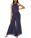 【送料無料】 ミスク レディース ジャンプスーツ トップス Women's Sleeveless Wide-Leg Sequin Jumpsuit Navy(4)