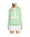 【送料無料】 ランズエンド レディース ジャケット・ブルゾン アウター Women's Packable Anorak Windbreaker Icy mint/egret