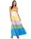 【送料無料】 ロキシー レディース ワンピース トップス Juniors' Honolulu Glow Cotton Tiered Open-Back Maxi...